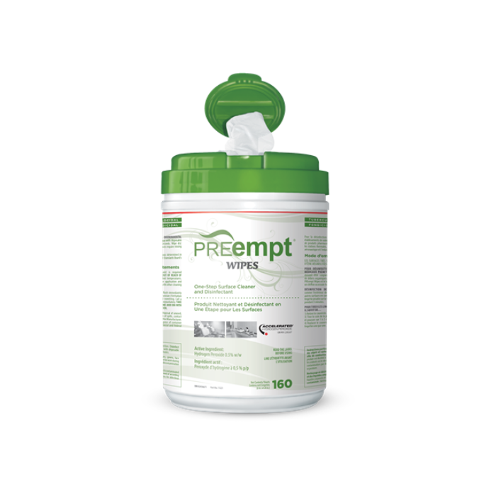 PREempt - Rtu Wipes Pre-Moistene/Rtu Chiffons Pré-Humidifiés (160 Pc) 6 x 7 - Limolin 