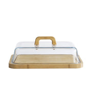 Pebbly - Cheese Box Glass Lid/Bamboo Board - Limolin 