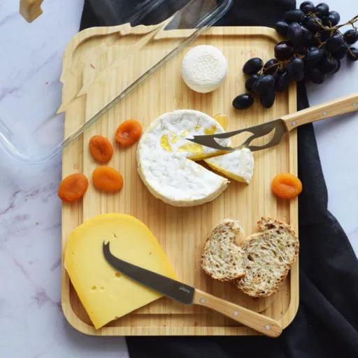 Pebbly - Cheese Box Glass Lid/Bamboo Board - Limolin 