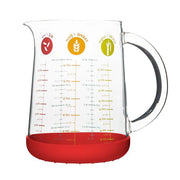 Pebbly - Measuring Jug 1000ml/34oz Red Metric & Imperial - Limolin 