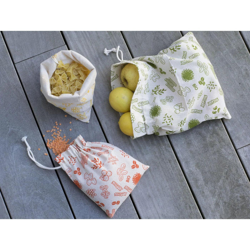 Pebbly - Organic Food Bag Small-Red 15X20cm Cotton - Limolin 
