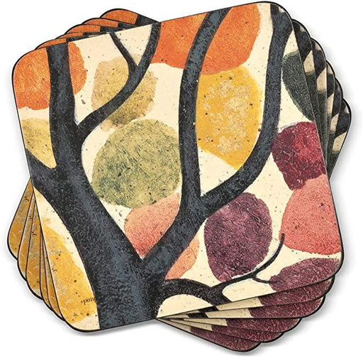 Pimpernel - Dancing Branches Set of 6 Coasters | 4 x 4 in - Limolin 