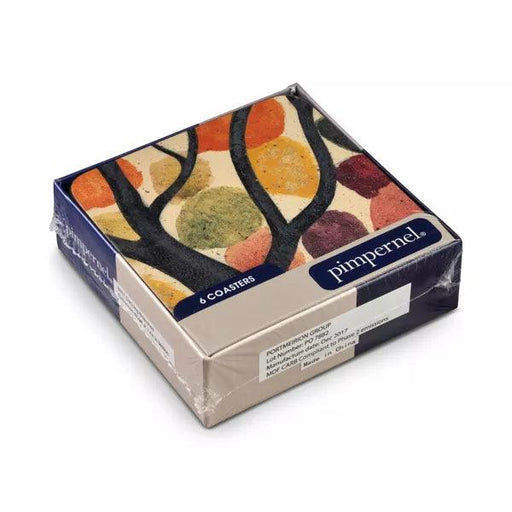 Pimpernel - Dancing Branches Set of 6 Coasters | 4 x 4 in - Limolin 