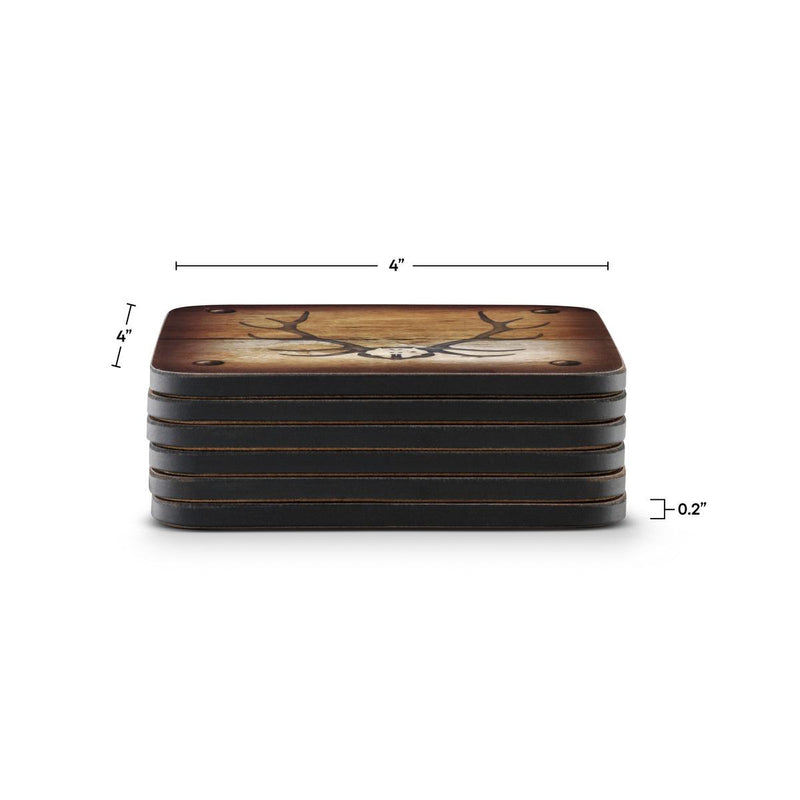 Pimpernel - Lodge Set of 6 Coasters | 4 x 4 Inches - Limolin 
