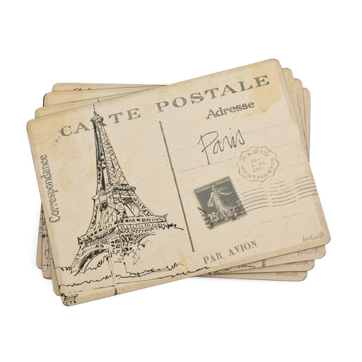 Pimpernel - Postcard Sketches Large Placemats (Set of 4) | 15.7 x 11.7 in - Limolin 