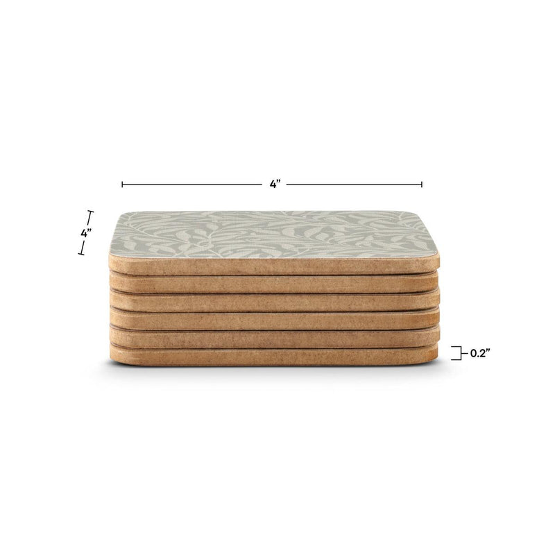 Pimpernel - Pure Morris Willow Bough Set of 6 Coasters | 4 x 4 in - Limolin 
