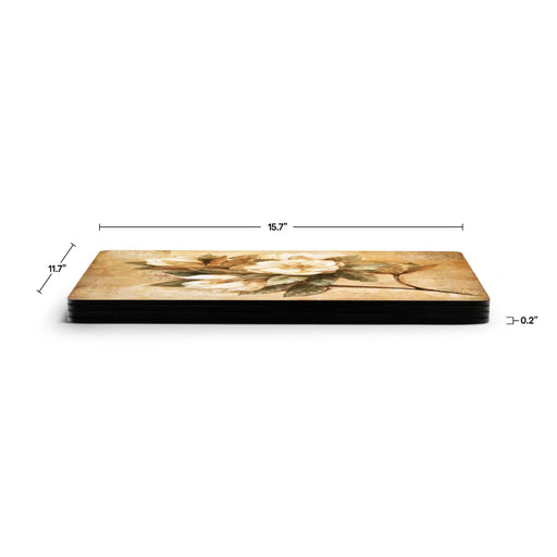 Pimpernel - Sugar Magnolia Placemats Set | 15.7 x 11.7 in - Limolin 