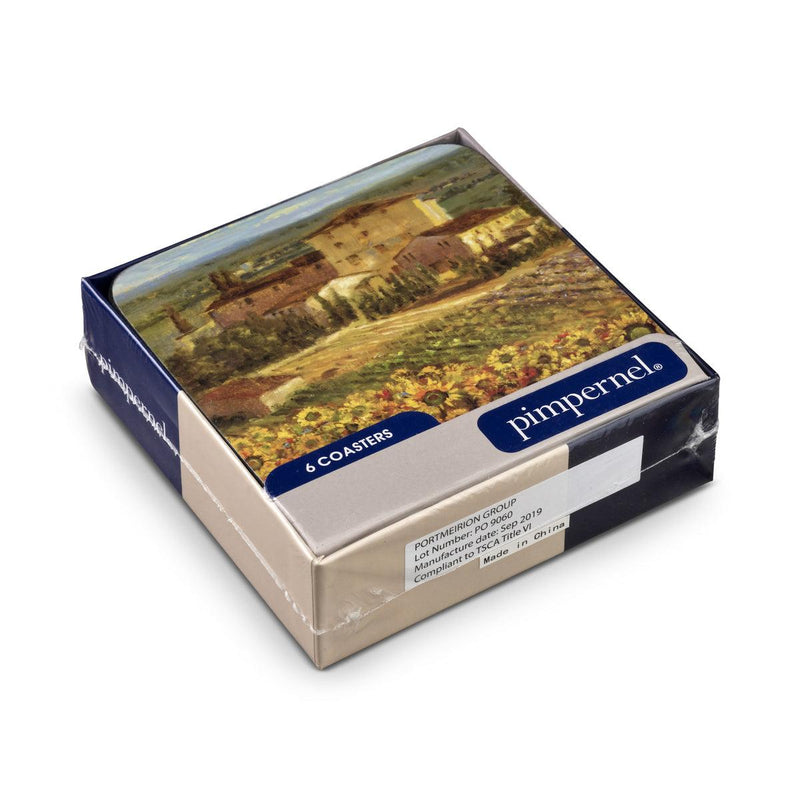 Pimpernel - Tuscany Set of 6 Coasters | 4 x 4 Inches - Limolin 