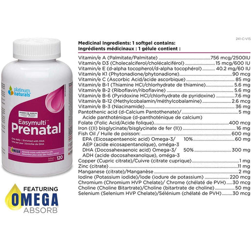 Platinum Naturals - Prenatal Easymulti, 120 - Limolin 