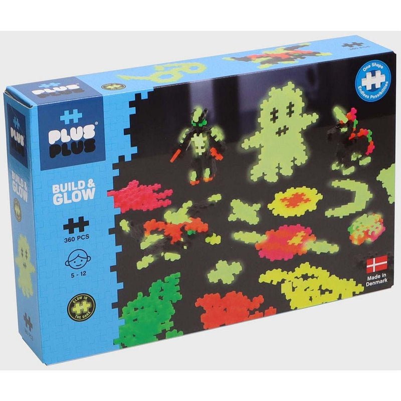 Plus-Plus - Build And Glow - Glowinthe Dark - 360Pc - Limolin 