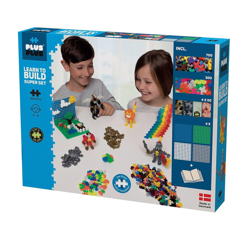 Plus-Plus - Learn To Build - Mega Set Basic - 1200Pc - Limolin 