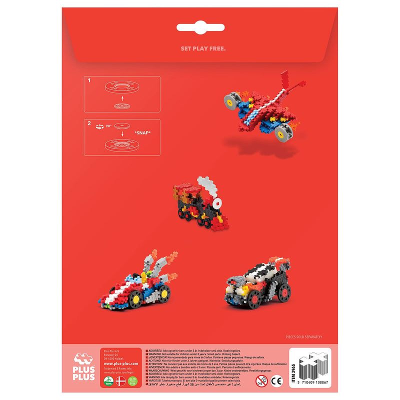 Plus-Plus - Small Baseplate And Wheel Mix - Red Package - Limolin 