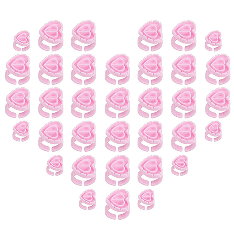 PremierLash - Heart Shape Blooming Adhesive Rings 100/Ea - Limolin 