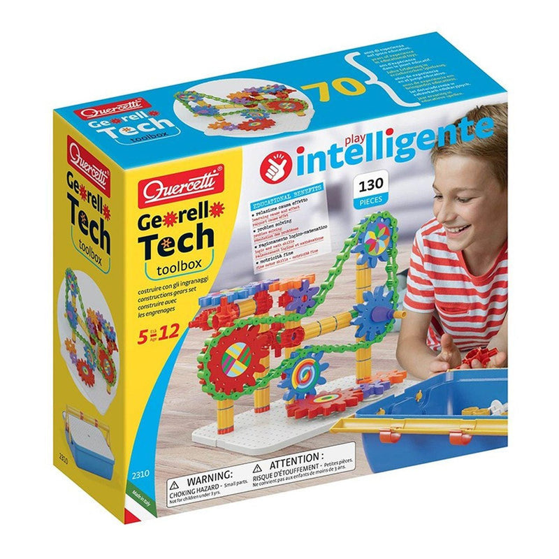 Quercetti - Georello Tech - Toolbox - 130-Piece - Limolin 