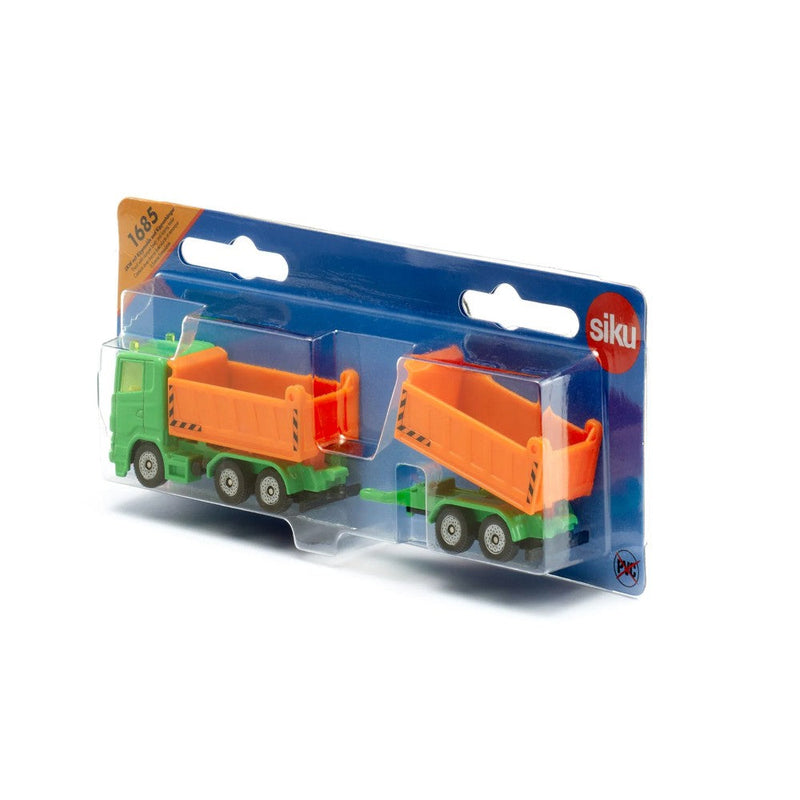 TRUCK WITH DUMPER BODY AND TIPPING TRAILER