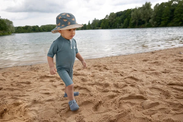 Lassig - Swimwear - Sun Protection Bucket Hat - Crabs Blue | 3 - 6 months