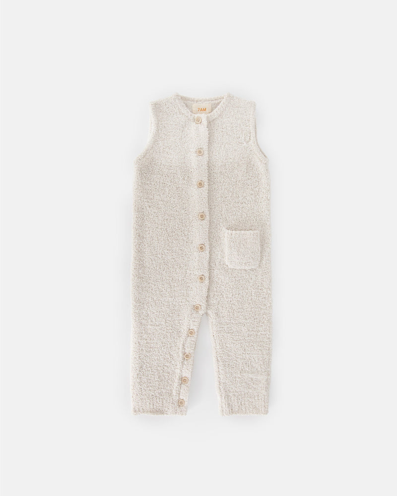 7AM - Sleeveless Jumpsuit - Fuzzy
