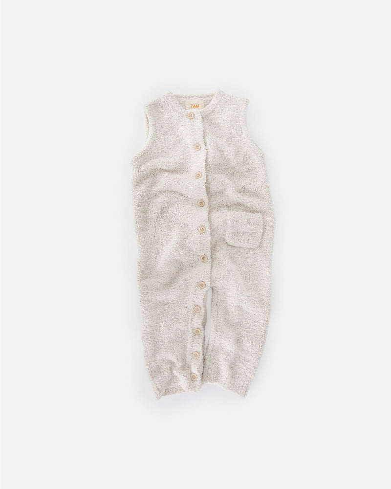 7AM - Sleeveless Jumpsuit - Fuzzy