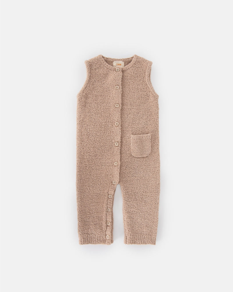 7AM - Sleeveless Jumpsuit - Fuzzy