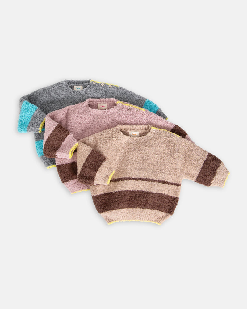 7AM - Boxy Sweater - Fuzzy