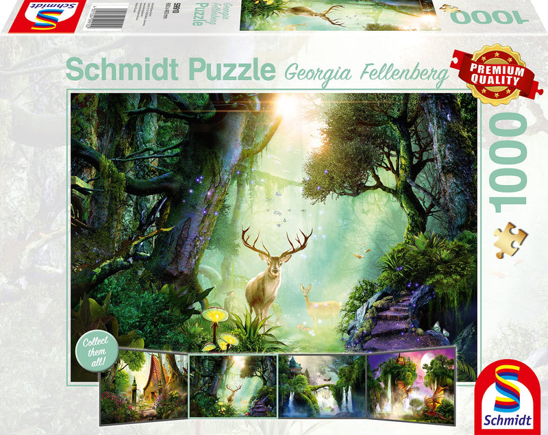 Schmidt Spiele - Puzzle - Deer In The Forest (1000-Piece Puzzle) - Limolin 