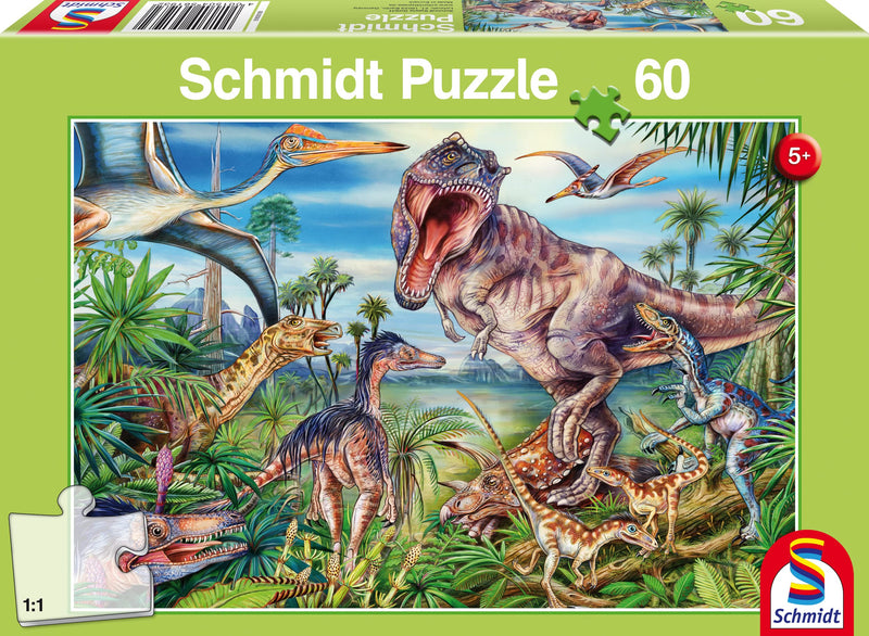 Schmidt Spiele - Puzzle - Pz60 - Among The Dinosaurs - Limolin 