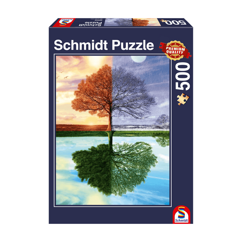 Schmidt Spiele - Puzzle - The Tree of The 4 Seasons (500-Piece Puzzle) - Limolin 