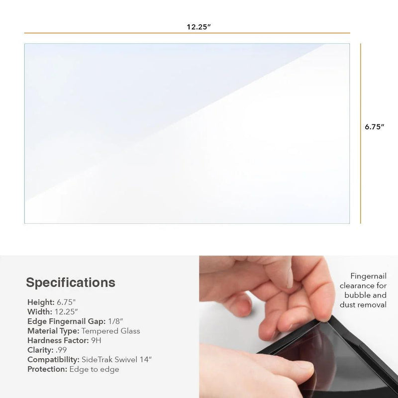 SideTrak - Screen Protector for 14in Screens Tempered Glass - Limolin 