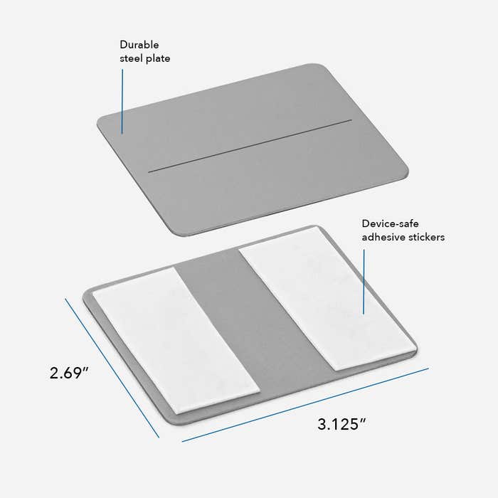 SideTrak - Swivel Metal Plates (2 Pack) for Attachment on Laptops Compatible with 12.5 & 14in Portable Monitors - Black - Limolin 