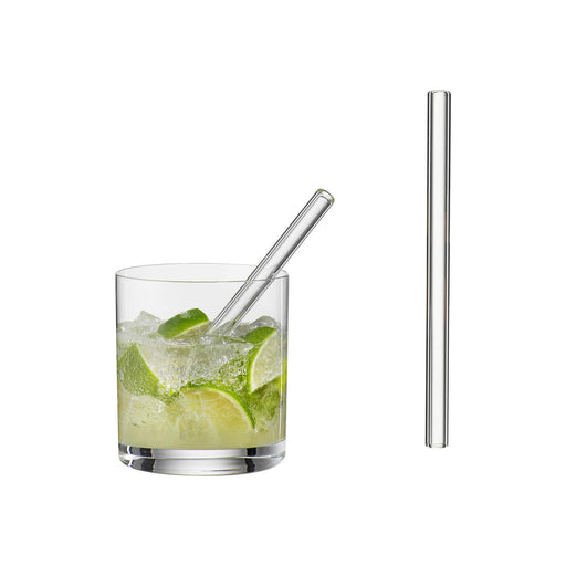 Simax - Glass Drinkng Straws with Cleaning Brush 6pc Straight 15cm - Limolin 