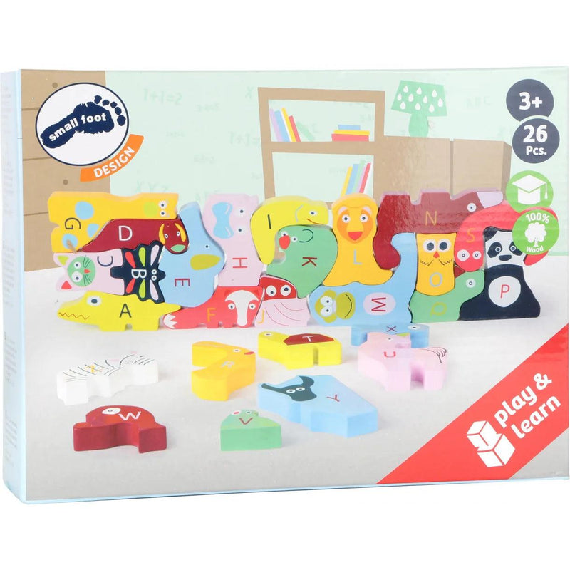 Small Foot - Wooden Animal Abc Educational Puzzle - Limolin 