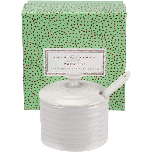Sophie Conran - White - Condiment Pot With Spoon - Limolin 