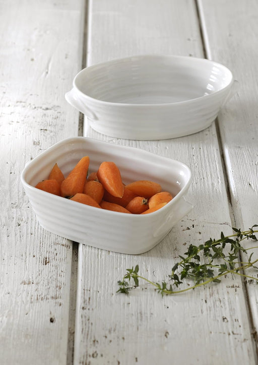 Sophie Conran - White - Handled Oval Roasting Dish (Medium) | 11 in - Limolin 