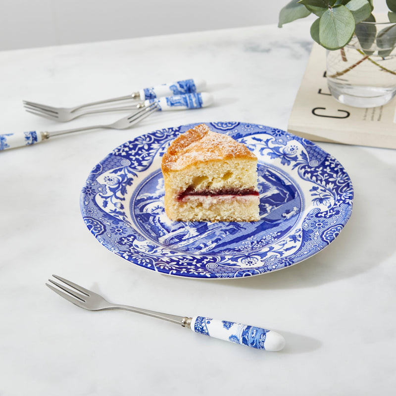 Spode - Blue Italian - Pastry Forks (Set of 6) - Limolin 