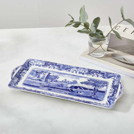 Spode - Blue Italian - Sandwich Tray | 13 In - Limolin 