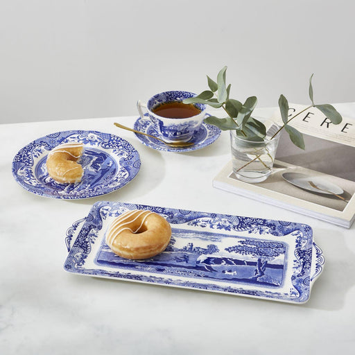 Spode - Blue Italian - Sandwich Tray | 13 In - Limolin 