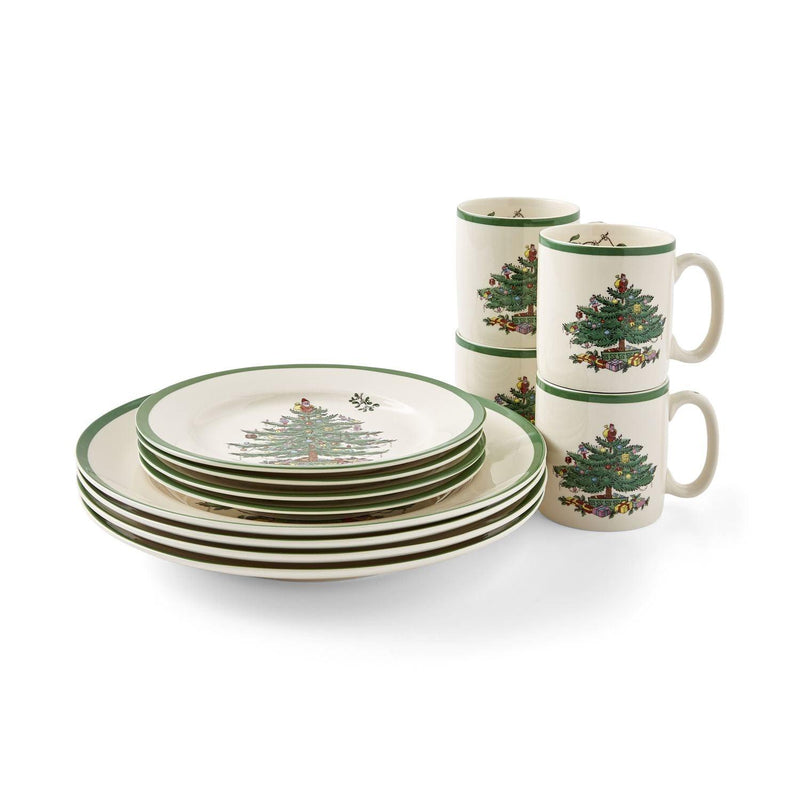Spode - Christmas Tree - 12 Piece Set - Dinner, Salad, Mug - Limolin 