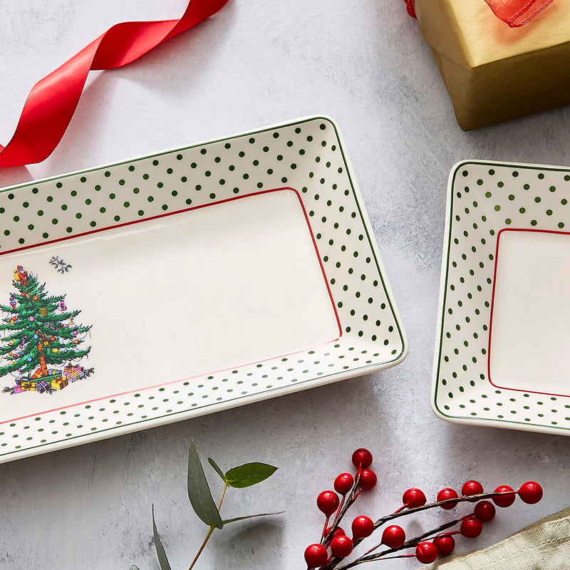 Spode - Christmas Tree - 3Pc Nesting Trays Polka Dot - Limolin 