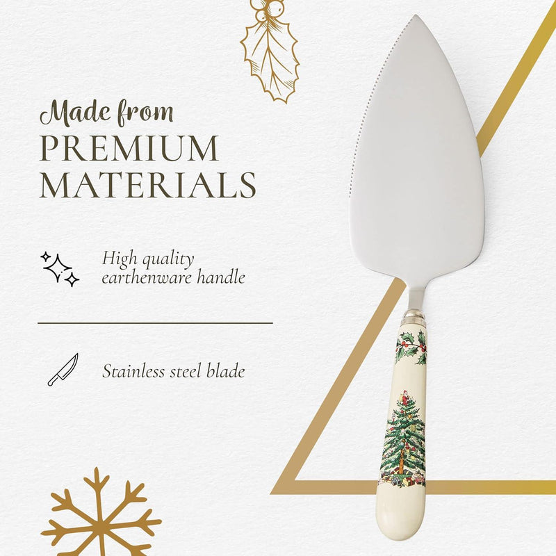 Spode - Christmas Tree - Cake Slice | 10 In - Limolin 
