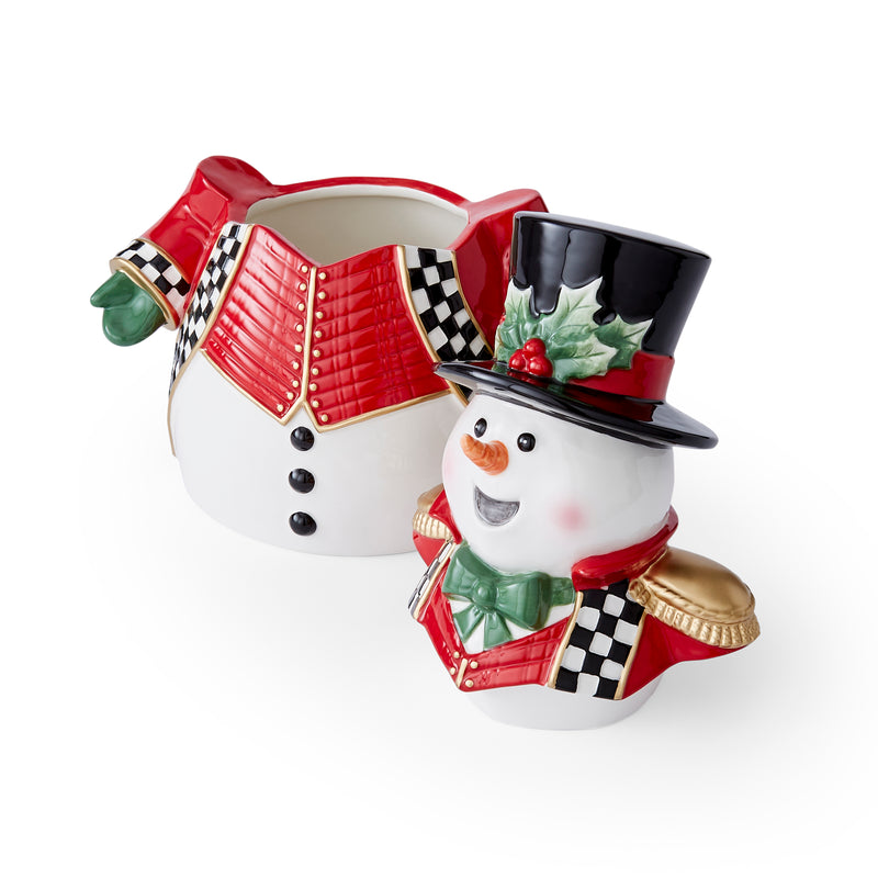 Spode - Black & White Figural - Snowman Cookie Jar | 13 inch - Limolin 