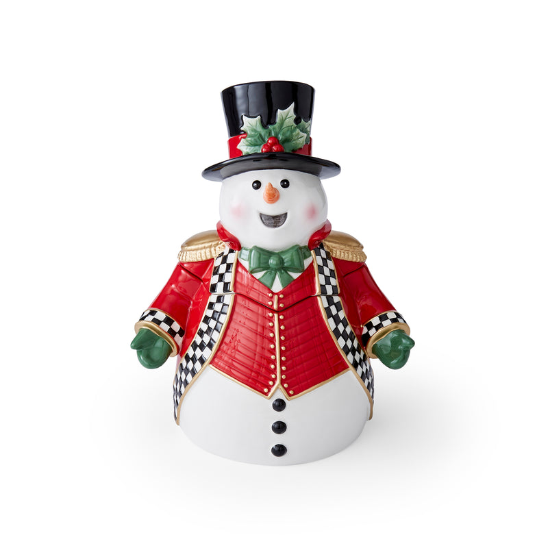 Spode - Black & White Figural - Snowman Cookie Jar | 13 inch - Limolin 