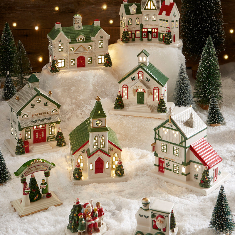 Spode - Christmas Tree - LED Post Office | 6.5 inch - Limolin 