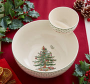 Spode - Christmas Tree - Polka Dot Tiered Chip N Dip - Limolin 