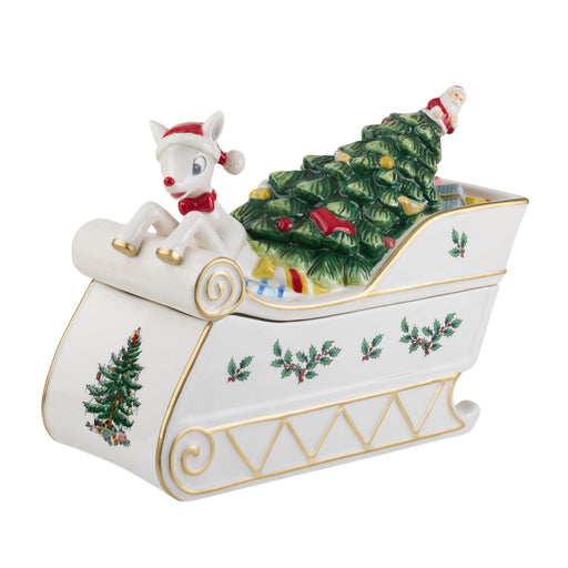 Spode - Christmas Tree - Rudolph Cookie Jar - Limolin 