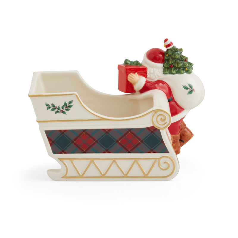 Spode - Christmas Tree - Santa Sleigh Candy Jar | 8 inch - Limolin 