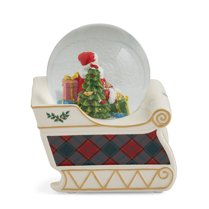 Spode - Christmas Tree - Santa Sleigh Snow Globe | 6.5 inch - Limolin 