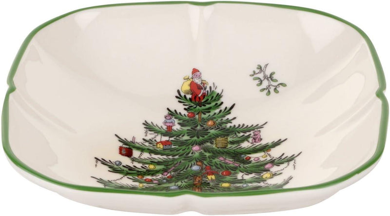 Spode - Christmas Tree - Sculpted Square Dish | 5 inch - Limolin 