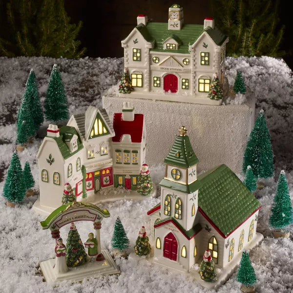 Spode - Christmas Tree - Village Led Church - Limolin 
