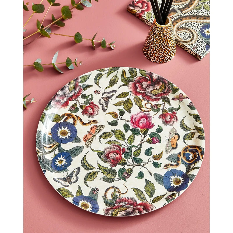 Spode - Creatures of Curiosity - Round Birch Tray Cream 12 inch - Limolin 