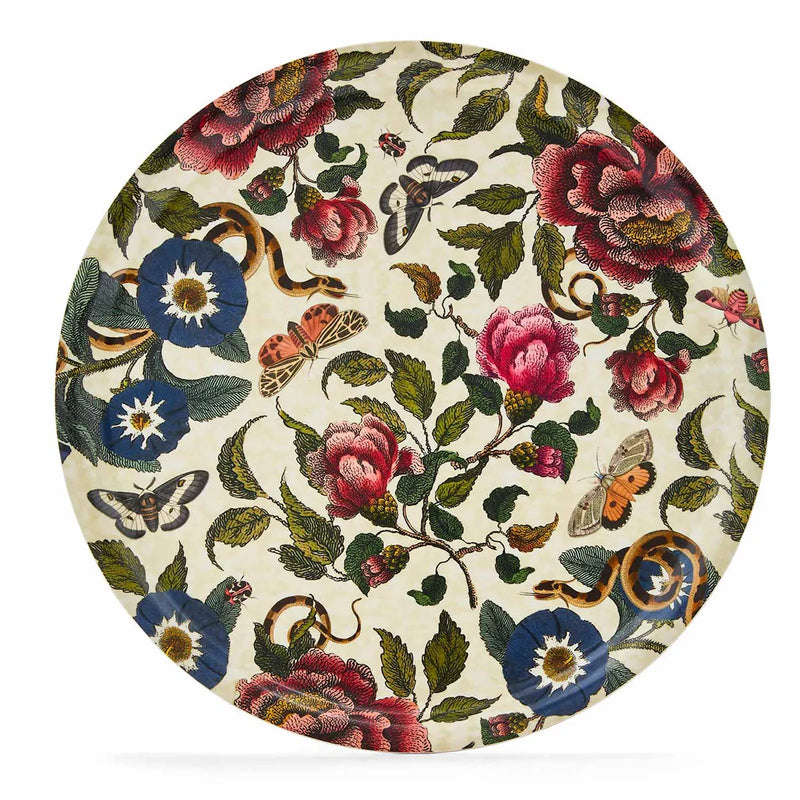 Spode - Creatures of Curiosity - Round Birch Tray Cream 12 inch - Limolin 